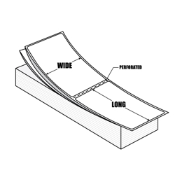 4 x 6 DIRECT THERMAL LABELS - FANFOLDED