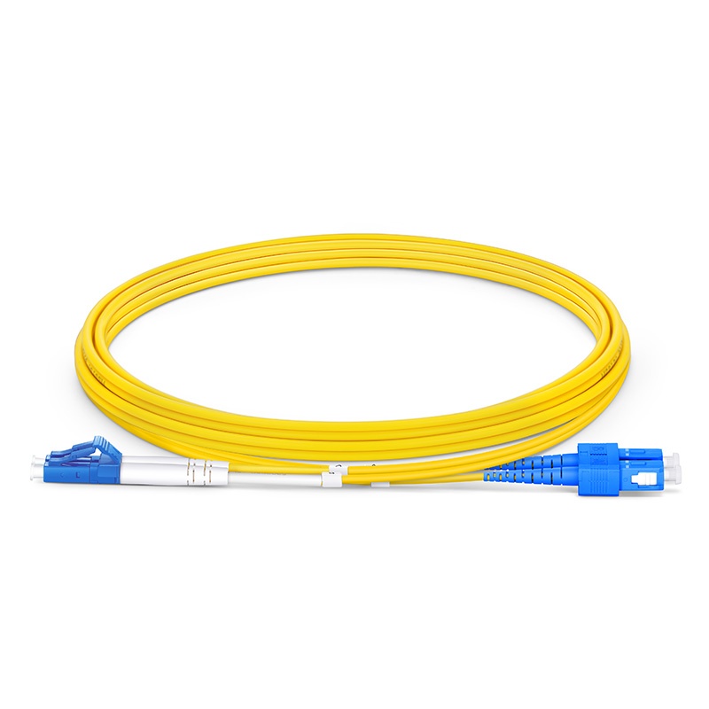 10m (33ft) LC UPC to SC UPC Duplex OS2 Single Mode PVC (OFNR