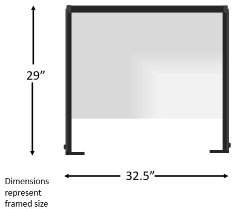 Guardiant Countertop Single Screen and Sneeze Guard